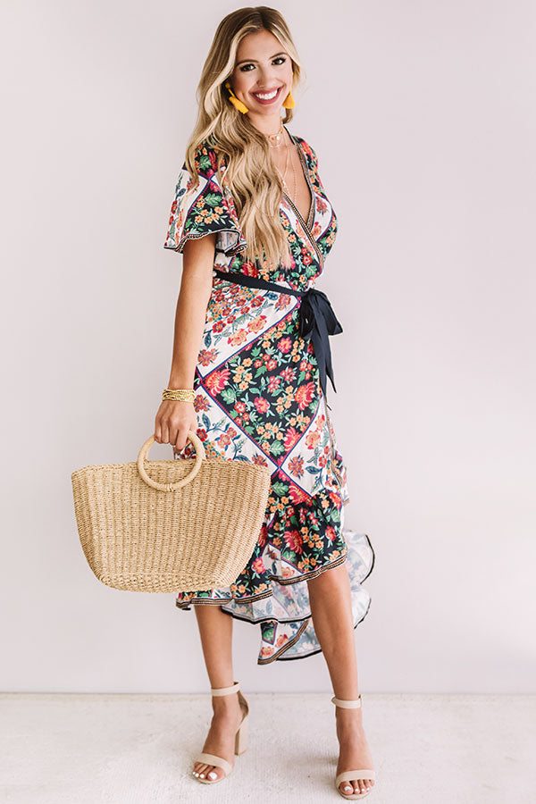 Patios And Prosecco Floral Dress Image - 1