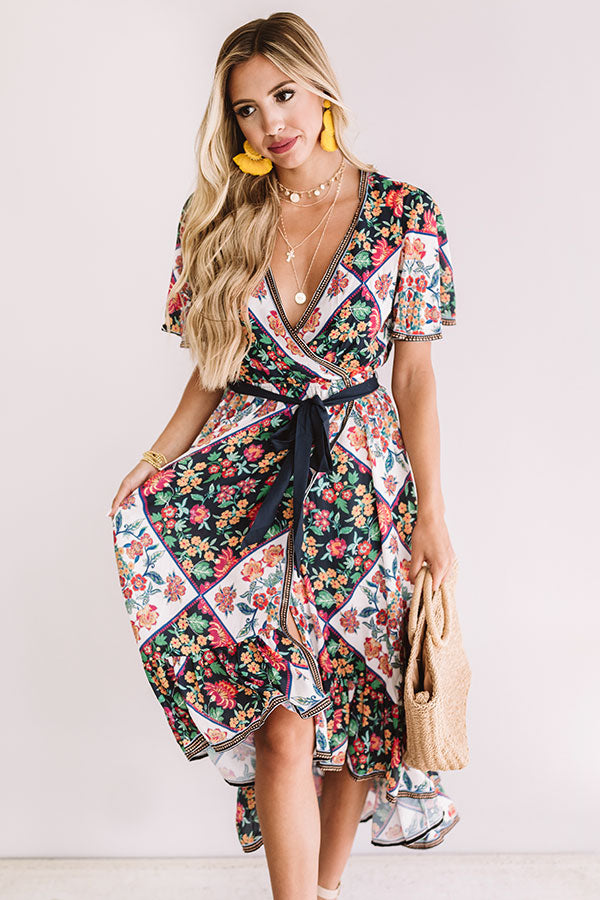 Patios And Prosecco Floral Dress Image - 4