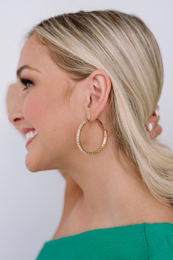 Set For Success Hoop Earrings In Gold
