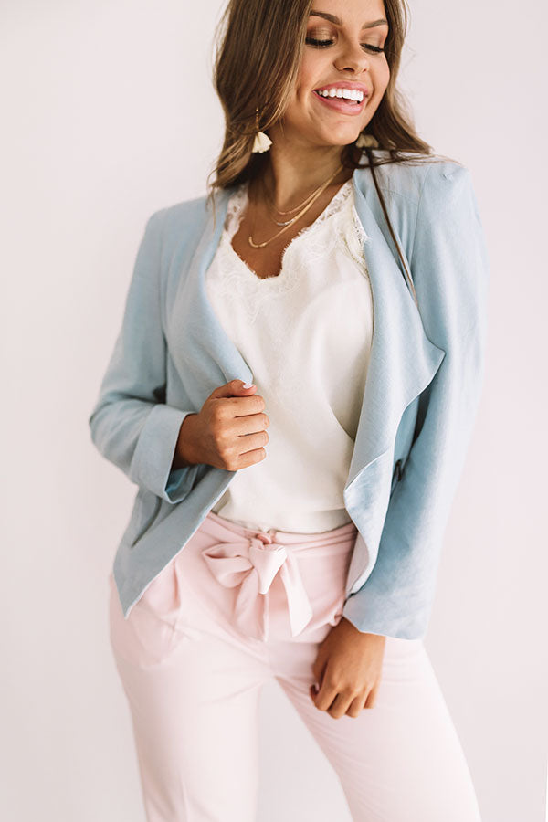 Adventure Abroad Blazer In Light Airy Blue Image - 3
