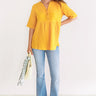 Bellini Brunch Henley Top In Primrose Yellow Image - 1