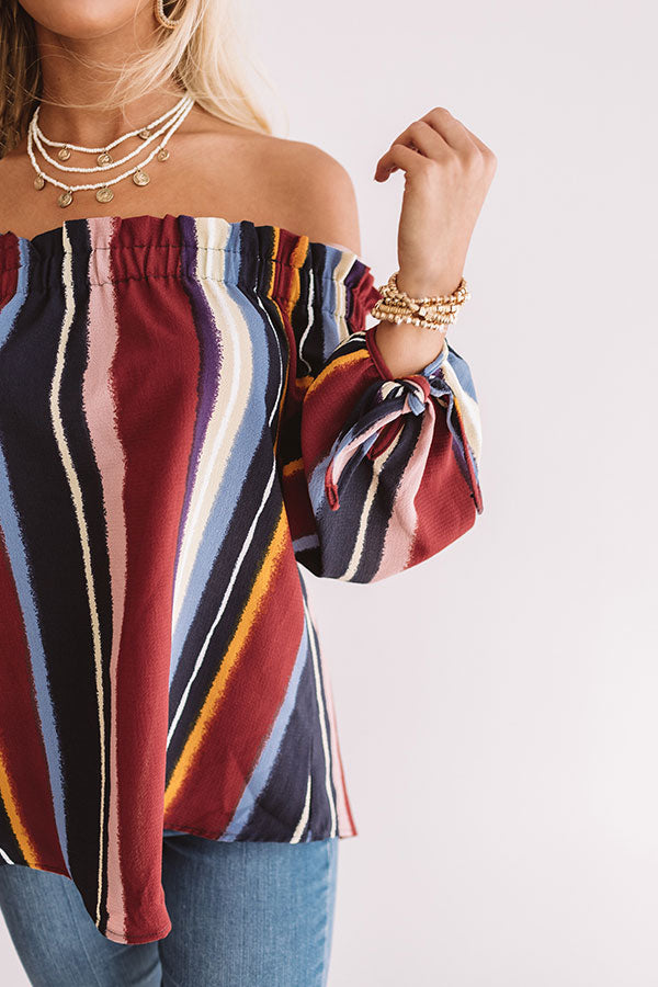 Brunch Goals Stripe Top Image - 2