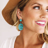 European Romance Earrings In Turquoise Image - 1