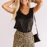 Express Yourself Lace Shift Tank in Black Image - 1