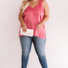 Express Yourself Lace Shift Tank in Pink Curves Image - 1