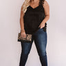 Express Yourself Lace Shift Tank in Black Curves Image - 1