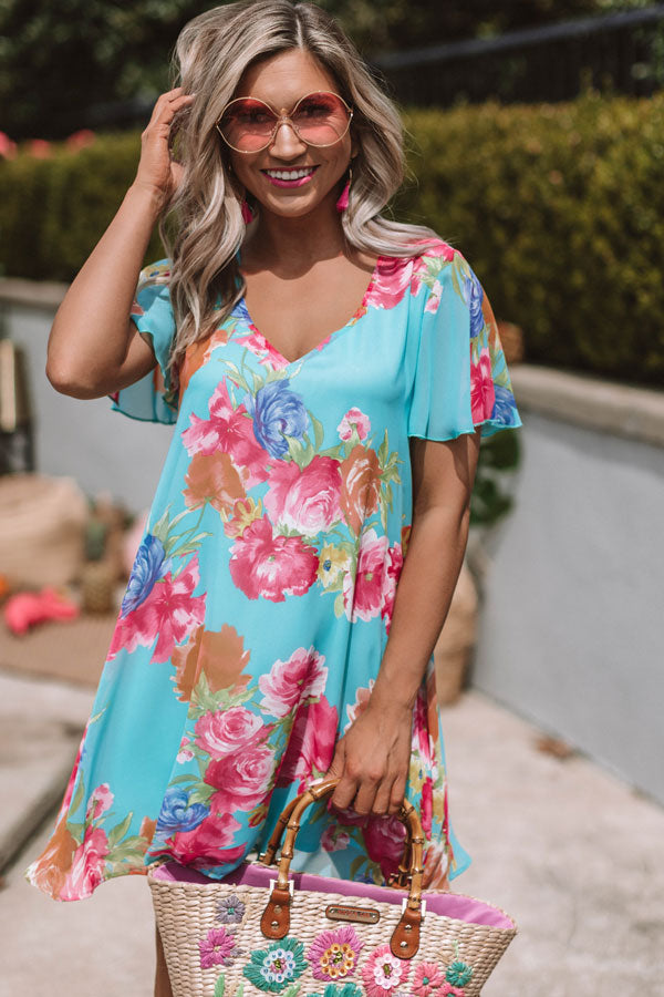 Jetset To Spain Floral Shift Dress Image - 4