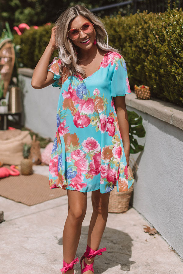 Jetset To Spain Floral Shift Dress Image - 1