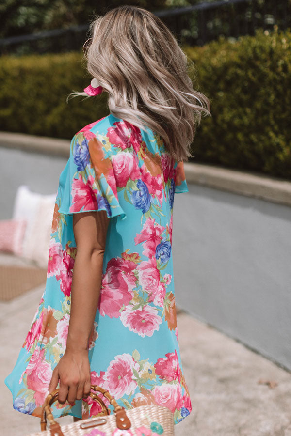 Jetset To Spain Floral Shift Dress Image - 5