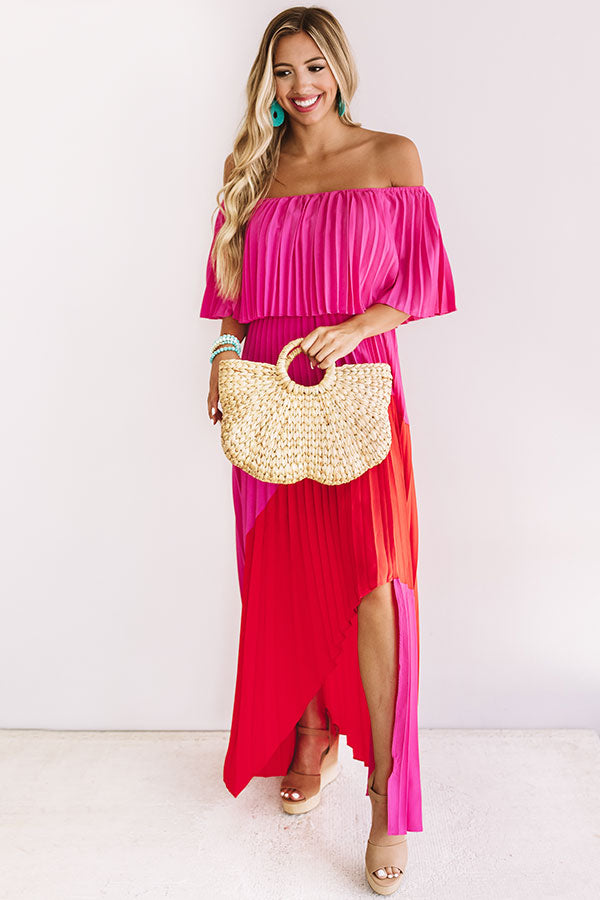 Pass The Champagne Pleated Maxi Image - 3