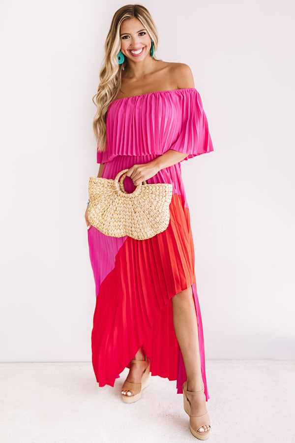 Pass The Champagne Pleated Maxi Image - 1