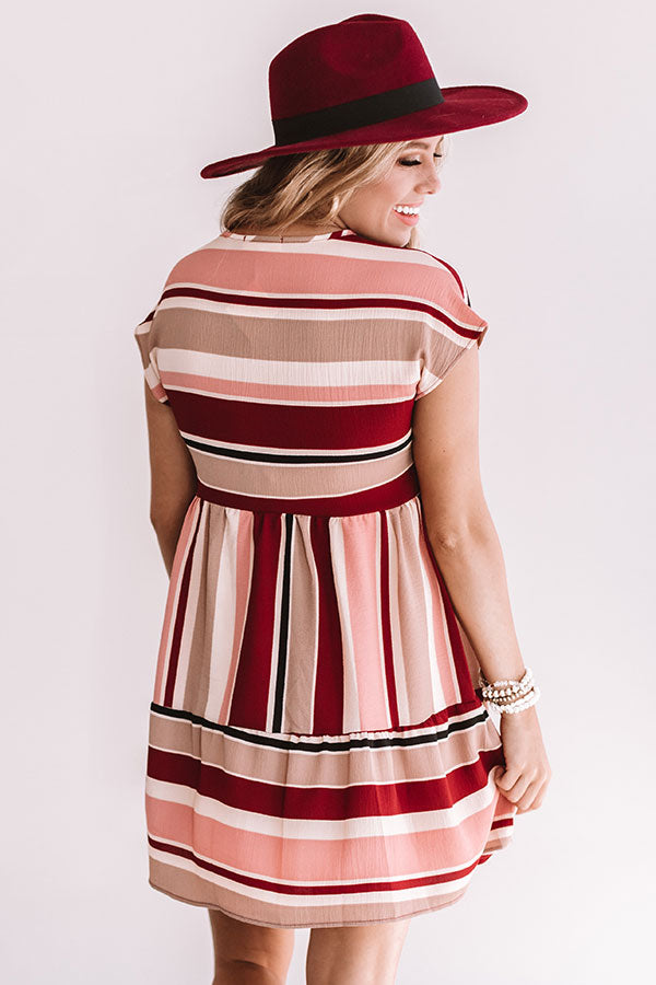 Stripes And Kisses Babydoll Dress Image - 4
