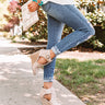 The Scout Faux Suede Peep Toe Wedge in Iced Latte Image - 1