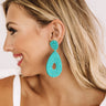 Coachella Valley Sun Beaded Earrings In Turquoise Image - 1
