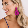 Coachella Valley Sun Beaded Earrings In Fuchsia Image - 1
