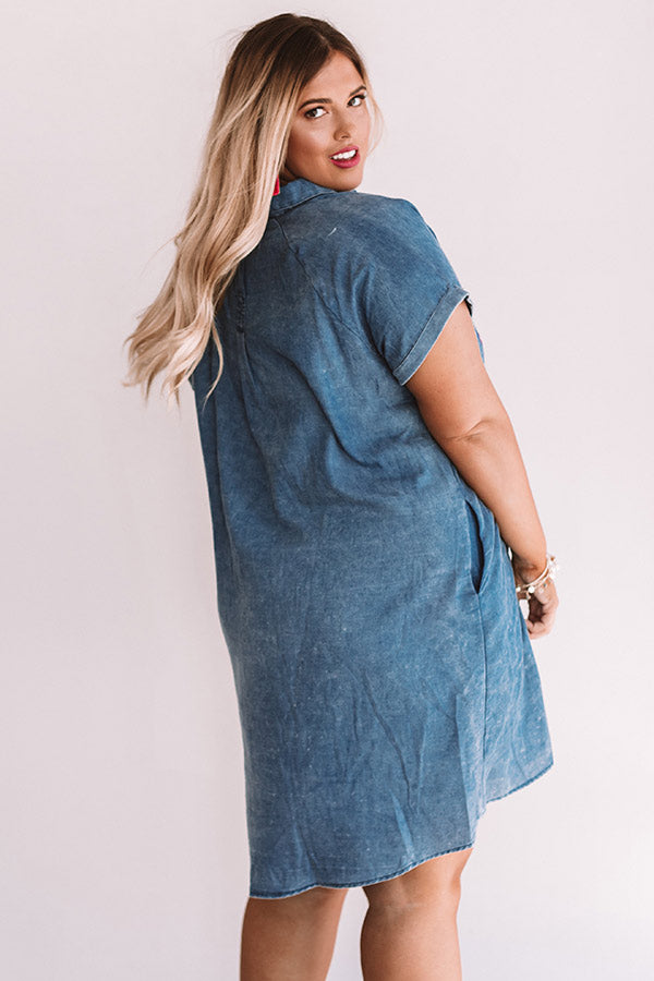 Fresh Start Embroidered Shift Dress Curves Image - 1