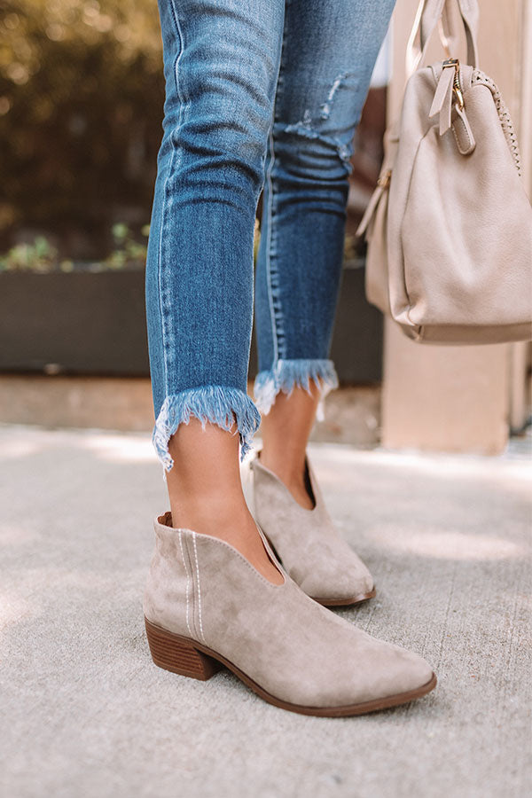 The Archer Bootie In Taupe Image - 2