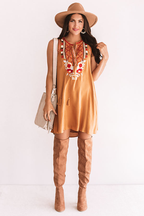 Paradise Cove Embroidered Shift Dress Image - 1