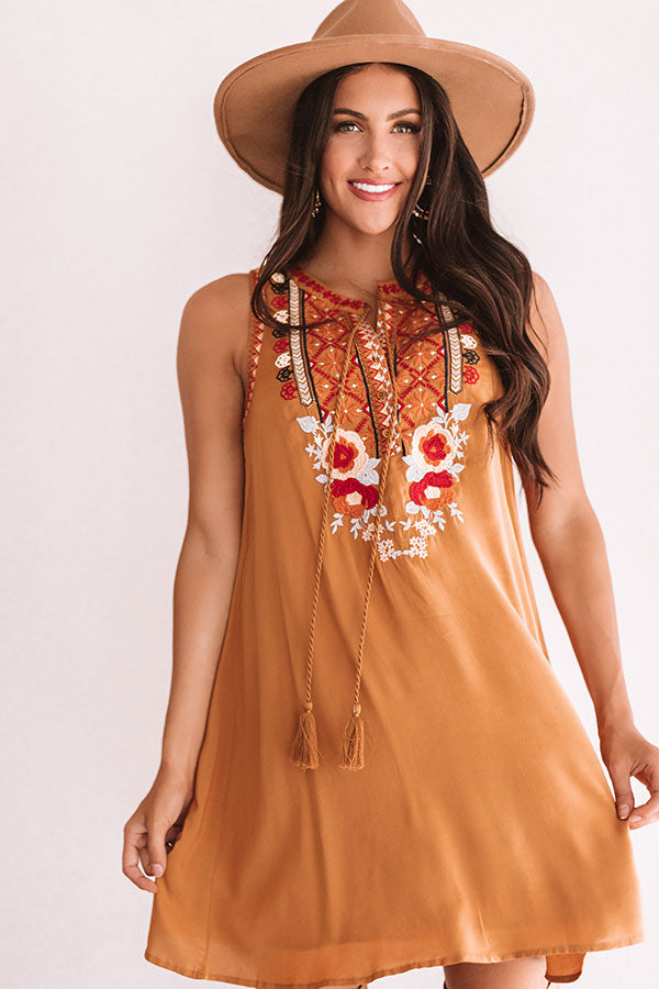 Paradise Cove Embroidered Shift Dress Image - 3