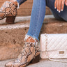 The Cassandra Snake Print Bootie Image - 1