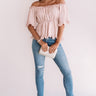 Weekend Happy Hour Off Shoulder Top In Blush Image - 1