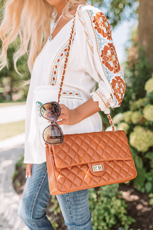 Set For Success Quilted Crossbody In Maple Image - 1