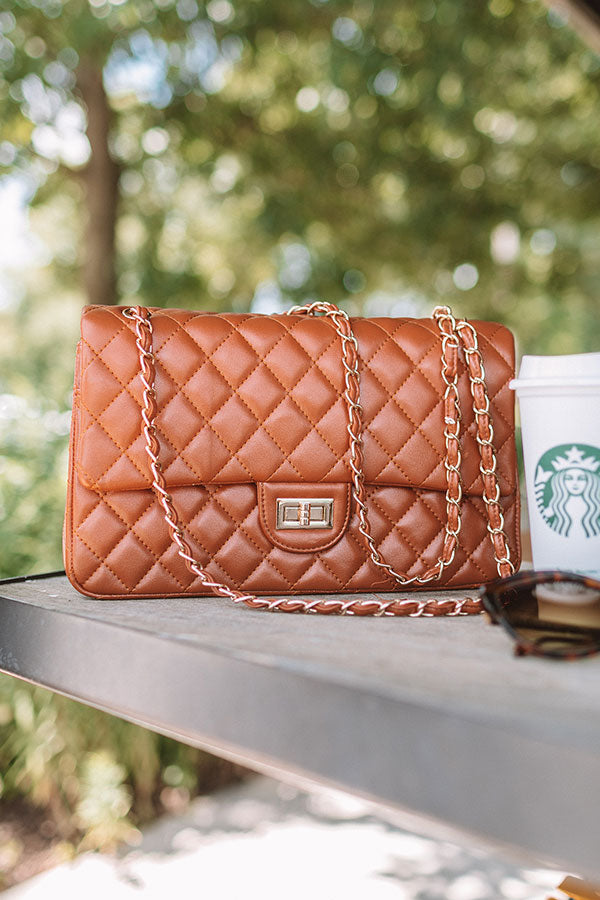 Set For Success Quilted Crossbody In Maple Image - 2