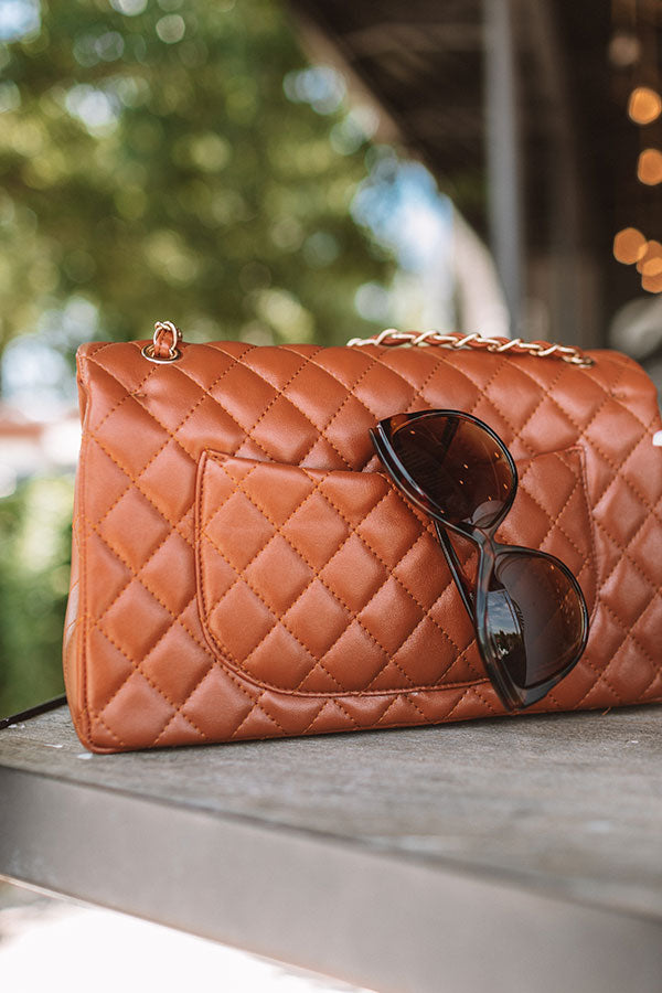 Set For Success Quilted Crossbody In Maple Image - 3