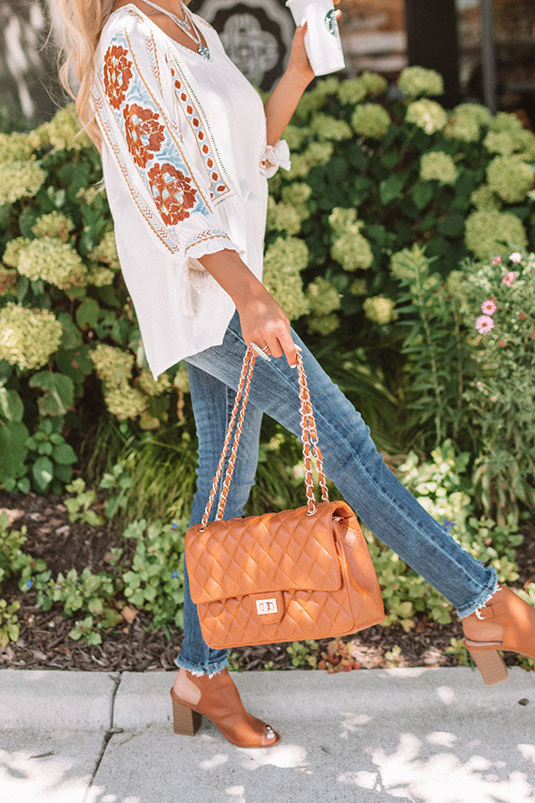 Set For Success Quilted Crossbody In Maple Image - 4