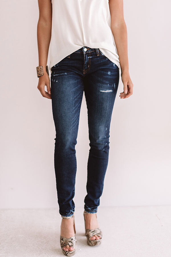 Flying Monkey The Ridley Mid Rise Distressed Skinny Image - 1