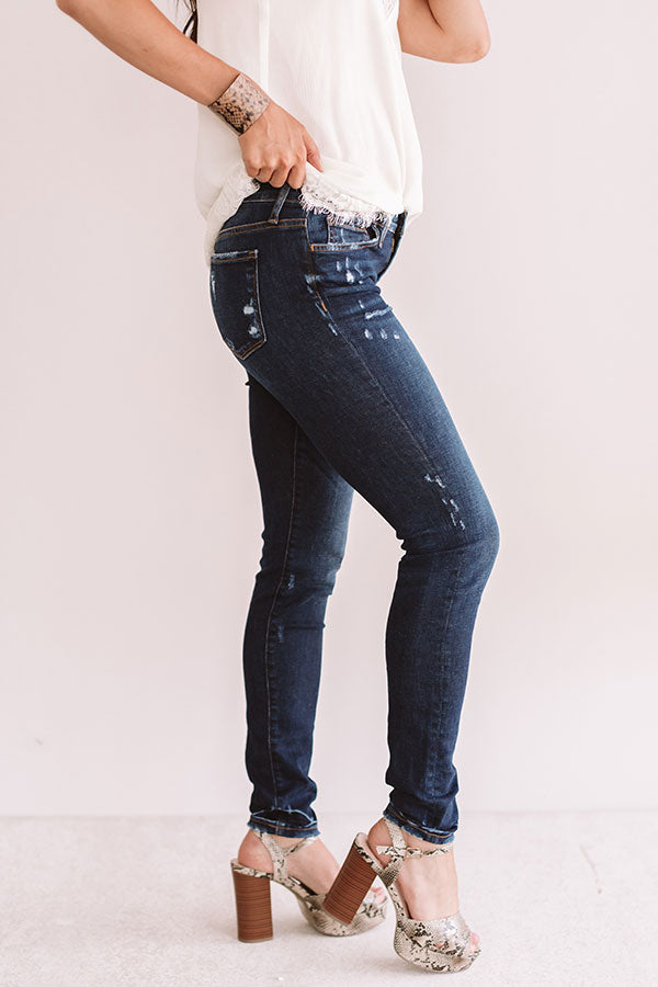 Flying Monkey The Ridley Mid Rise Distressed Skinny Image - 3