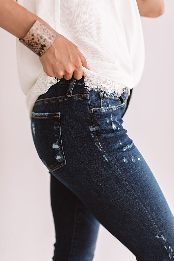 Flying Monkey The Ridley Mid Rise Distressed Skinny Image - 4