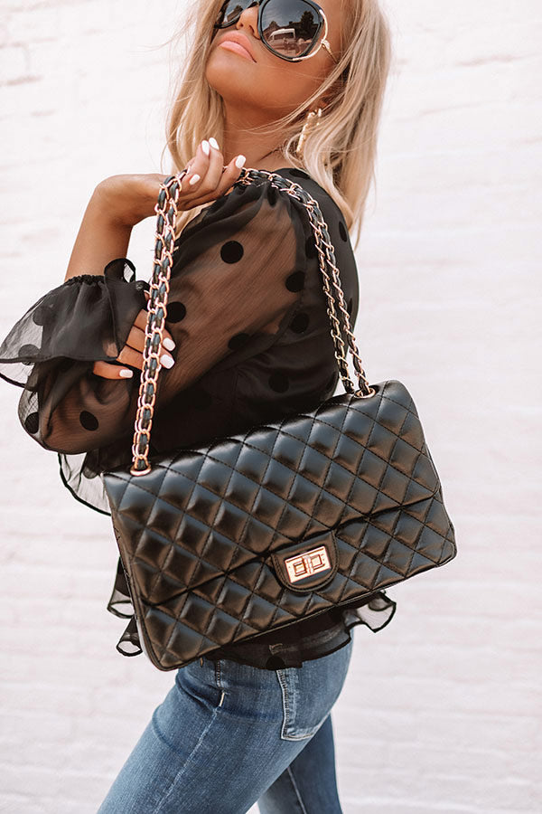 Set For Success Quilted Crossbody In Black Image - 1