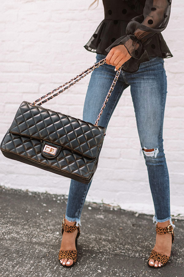 Set For Success Quilted Crossbody In Black Image - 2