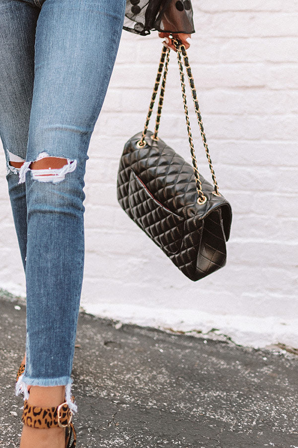 Set For Success Quilted Crossbody In Black Image - 3