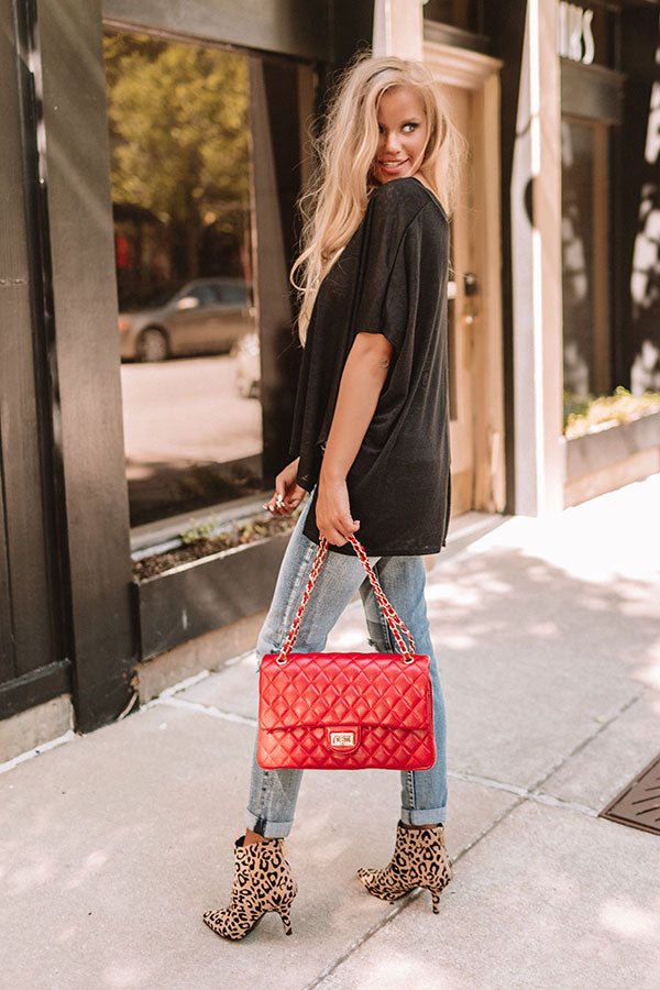 Set For Success Quilted Crossbody In Red Image - 2