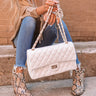 Set For Success Quilted Crossbody In White Image - 1