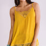 Time For Romance Lace Trim Tank in Mustard Image - 1