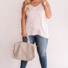 Martini Time Crochet Shift Tank in Light Blush Curves Image - 1