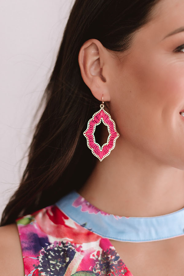 Chic Style Earrings In Pink Image - 4