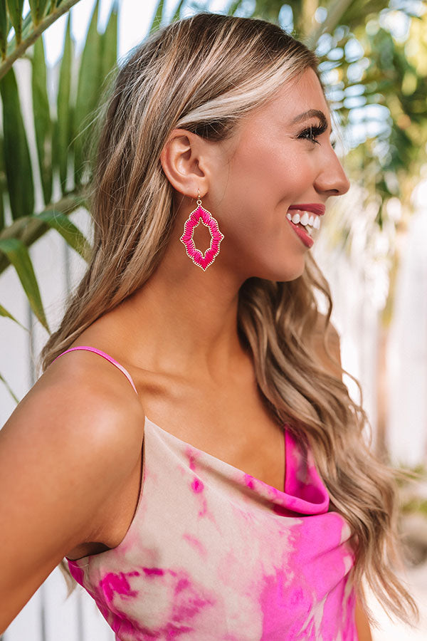 Chic Style Earrings In Pink Image - 1