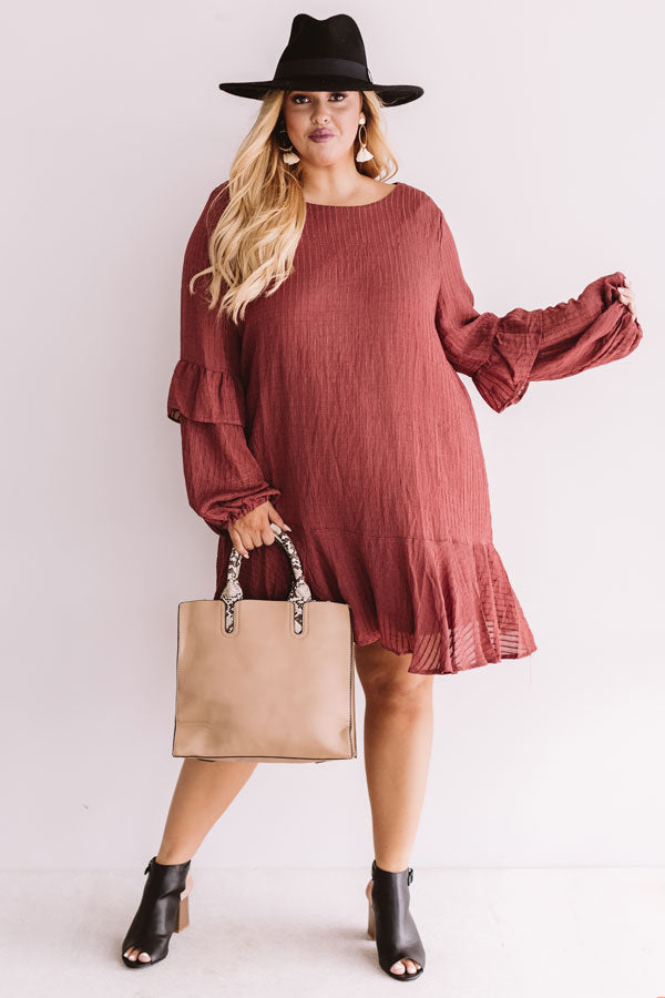 Colorado Casual Shift Dress In Rustic Wine  Curves Image - 1