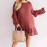 Colorado Casual Shift Dress In Rustic Wine  Curves Image - 1