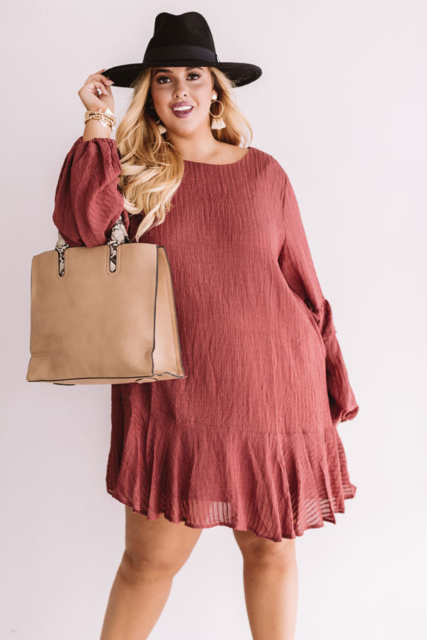 Colorado Casual Shift Dress In Rustic Wine  Curves Image - 1