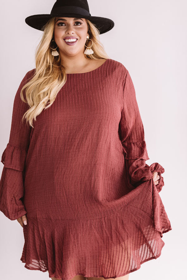 Colorado Casual Shift Dress In Rustic Wine  Curves Image - 1