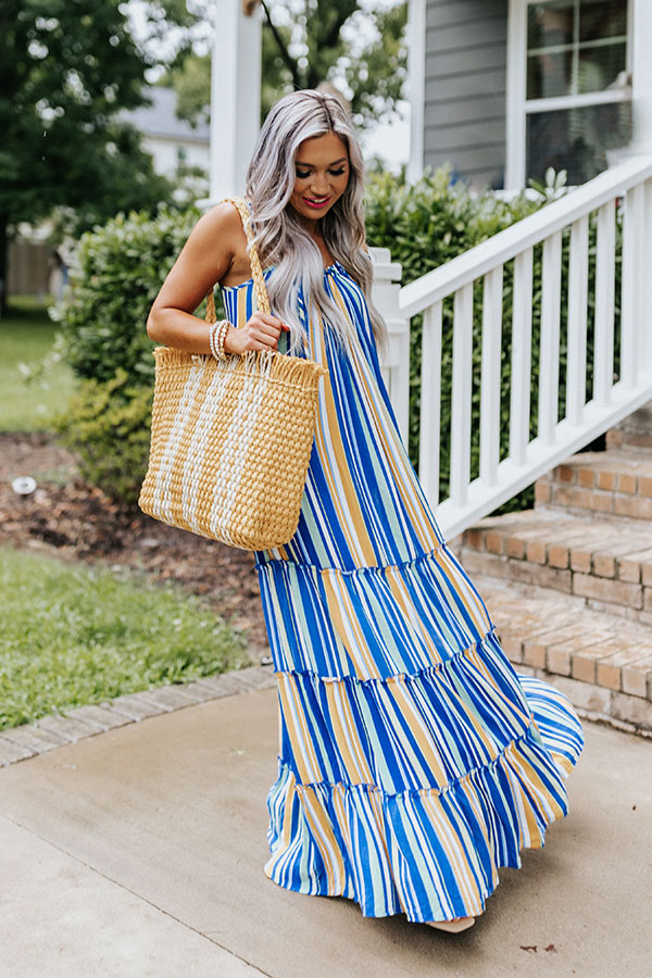 So Meant To Be Stripe Maxi In Blue Image - 3