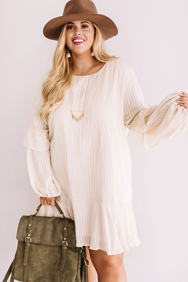 Colorado Casual Shift Dress In Cream  Curves Image - 1