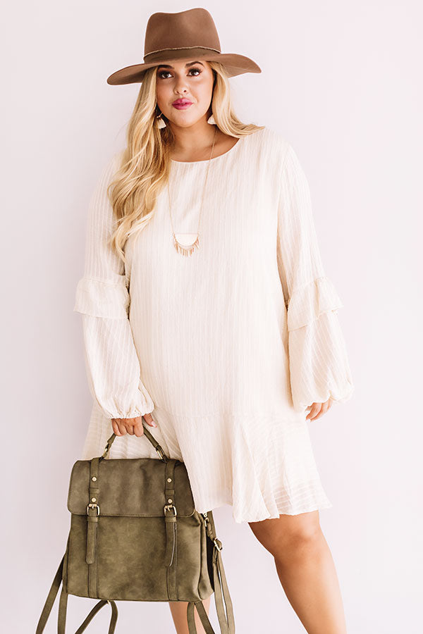 Colorado Casual Shift Dress In Cream  Curves Image - 3