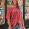 On The Run Ribbed Boyfriend Tee In Rose Image - 1