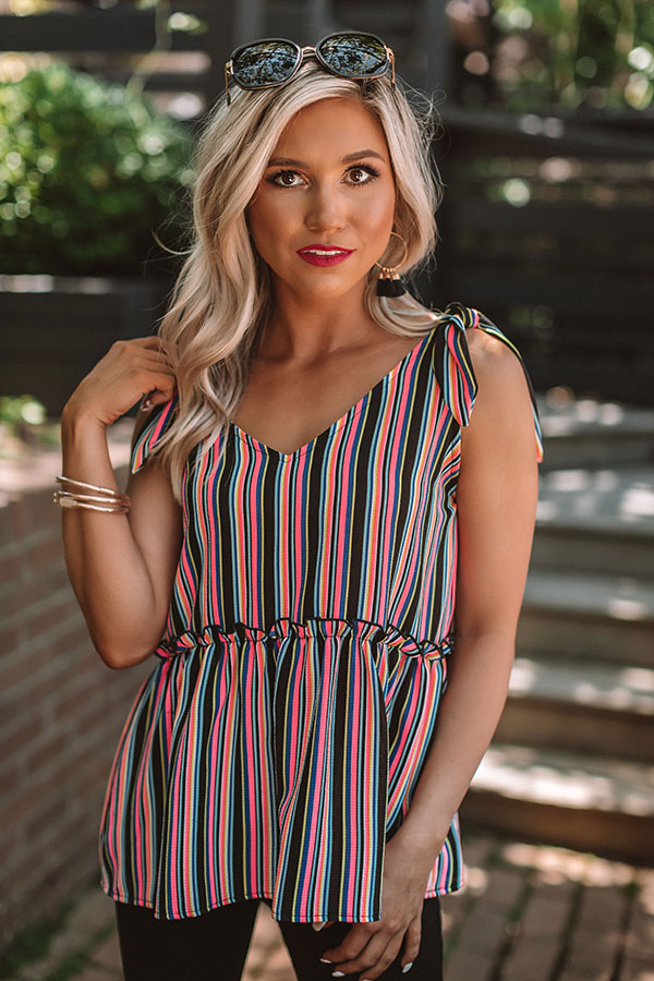 Chic Thrills Stripe Shift Tank Image - 1